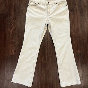 Lauren Jeans Co. Ralph Lauren Ivory Denim Bootcut Jeans - Size 14